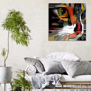 ASIR Nástěnný obraz CAT ABSTRACT 45 x 45 cm