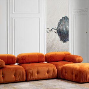 ASIR Rohová pohovka BUBBLE CORNER oranžová