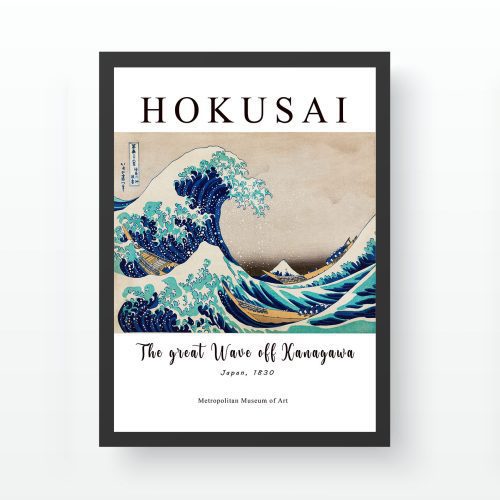 ASIR Dekorativní obraz Hokusai VLNA Polystyren 55x75cm - Obrázek 2