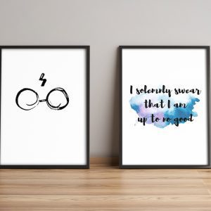 ASIR Obraz na MDF s rámem 2ks HARRY POTTER