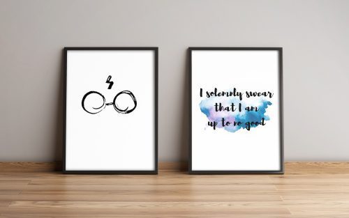 ASIR Obraz na MDF s rámem 2ks HARRY POTTER