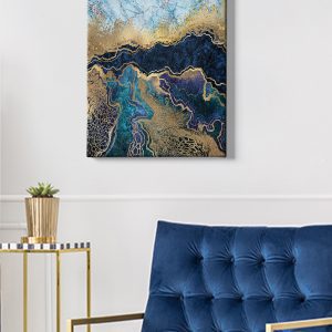 ASIR Obraz na plátně ABSTRAKCE VE ZLATÉM 50 x 70 cm