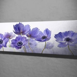 ASIR Obraz na plátně MODRÉ KVĚTY 80 x 30 cm
