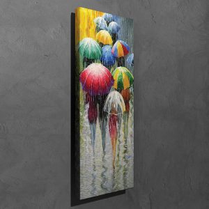 ASIR Obraz na plátně ZÁSTUP BAREVNÝCH DEŠTNÍKŮ 30 x 80 cm