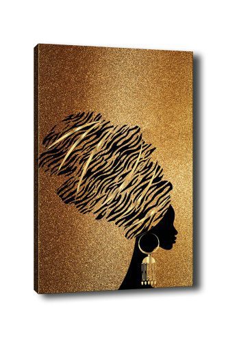 ASIR Obraz na plátně ZLATÁ AFRICKÁ KRÁSKA 70 x 100 cm - Obrázek 2