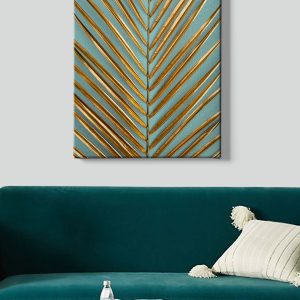 ASIR Obraz na plátně ZLATÝ LIST PALMY 70 x 100 cm