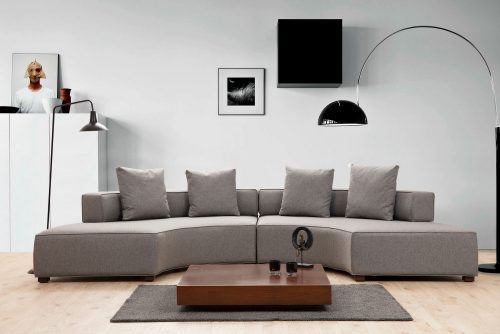 ASIR Rohová sedací souprava GONDO šedá 360 x 105 cm