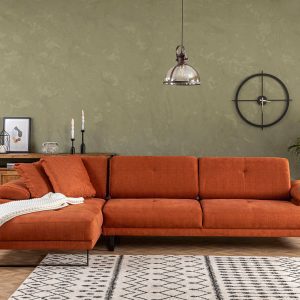 ASIR Rohová sedací souprava MUSTANG SMALL L oranžová