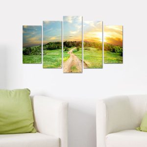 ASIR Obraz na MDF 5ks CESTA 20 x 60 cm (1) 20 x 50 cm (2) 20 x 40 cm (2)