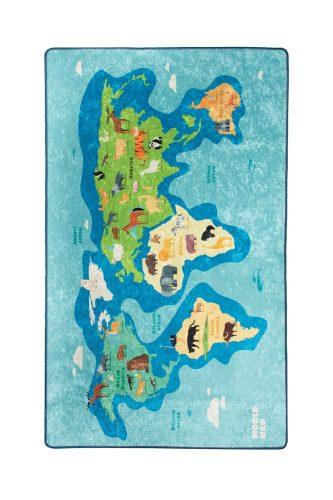 ASIR Dětský koberec(100 x 160 cm) MAP modrý - Obrázek 2