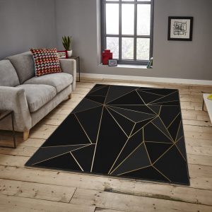 ASIR Koberec (120 x 180) ASR CRPT-107  černý – geometrie