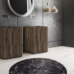 ASIR Koupelnová předložka MARBLE černý mramor