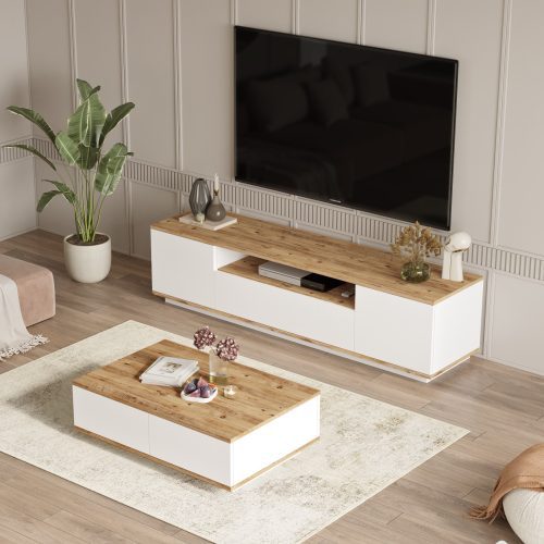 ASIR Set TV a konferenčního stolku FR17 bílá