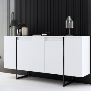 ASIR Skříňka LUXE bílá a černá