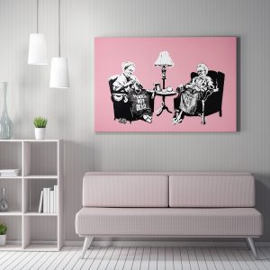 ASIR Obraz na plátně (50 x 70) Banksy Street Art – Babičky