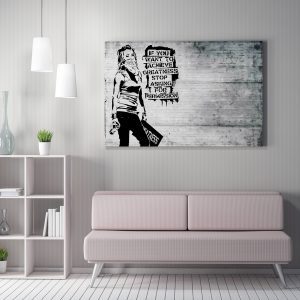 ASIR Obraz na plátně (50 x 70) Banksy Street Art – If you want to achieve Greatness