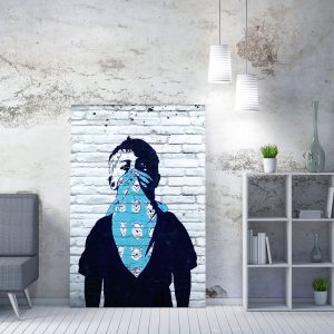 ASIR Obraz na plátně (50 x 70) Banksy Street Art – kluk v bandaně