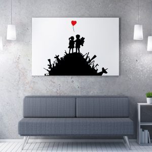ASIR Obraz na plátně (70 x 100) Banksy Street Art – Láska hojí