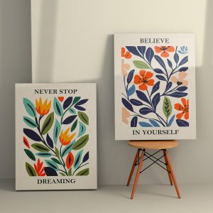 ASIR Set obrazů na plátně 2 ks ( 50 x 70 cm) Florální motivy