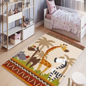 ASIR Dětský koberec (100 x 200 cm) W1020 africká zvířátka