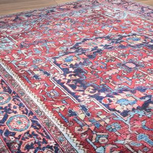 ASIR Koberec (75 x 150) CLARET RED AL červený a modrý