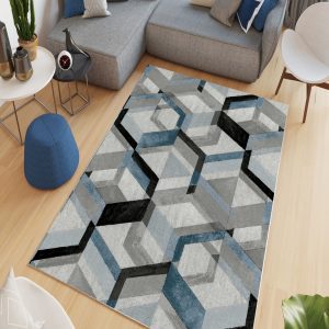 ASIR Koberec (80 x 150) W874 šedý a modrý
