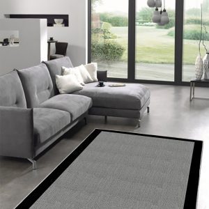 ASIR Předsíňový koberec (100 x 200 cm) W1110 šedý a černý