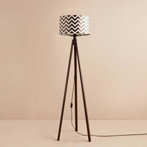 ASIR Stojací lampa AYD-3448 tmavá a černo-bílá