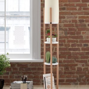 ASIR Stojací lampa CIRCLE NORA bílá a světlá