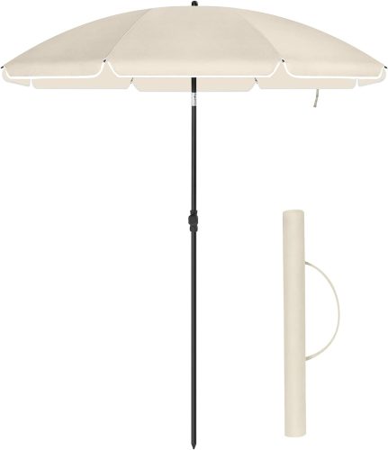 SONGMICS Plážový slunečník 160 cm béžový - Obrázek 2