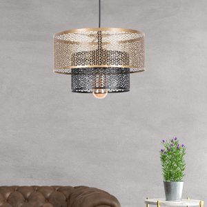 ASIR Lustr SH217 černý mosazný