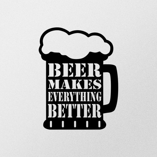 ASIR Nástěnná dekorace BEER černé kov - Obrázek 2