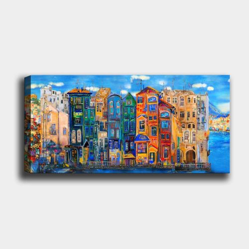 ASIR Nástěnný obraz DOMY 120 x 50 cm - Obrázek 2