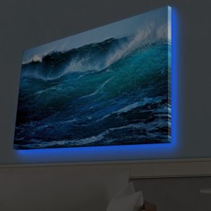 ASIR Nástěnný obraz s LED osvětlením WAVE