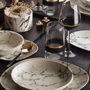 ASIR Porcelánová jídelní souprava 24 ks MARBLE