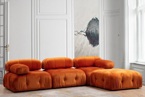ASIR Rohová pohovka BUBBLE CORNER oranžová