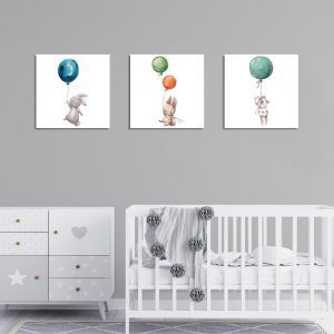 ASIR Sada nástěnných obrazů RABBITS 3 ks