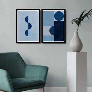 ASIR Sada obrazů BLUE MDF 2 ks