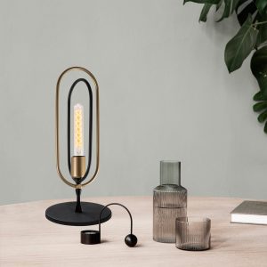 ASIR Stolní lampa CERCO černá zlatá
