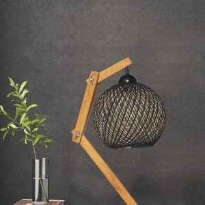 ASIR Stolní lampička BEEHIVE krémová hnědá černá