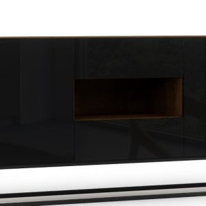 ELTAP Komoda AVORIO 180 dub artisan černá lesk