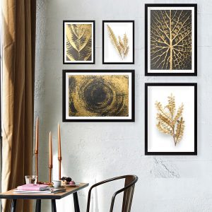 ASIR Dekorativní obraz 5ks MDF LISTY 34x44