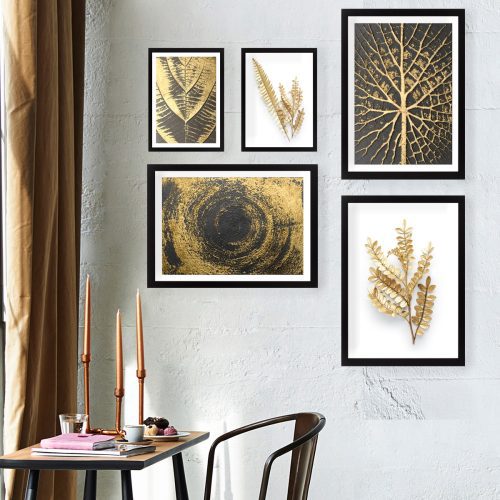 ASIR Dekorativní obraz 5ks MDF LISTY 34x44