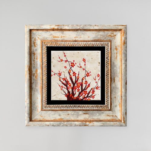 ASIR Dekorativní obraz KVETOUCÍ KEŘ Kámen 20x20cm