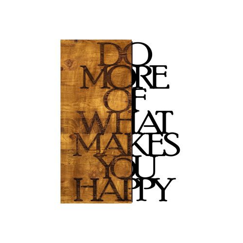 ASIR Nástěnná dekorace dřevo DO MORE OF WHAT MAKES YOU HAPPY 42 x 58 cm - Obrázek 2