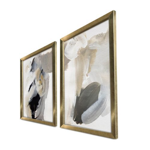 ASIR Obraz na MDF s rámem 2ks ABSTRAKTNÍ MALBA 38 x 53 cm - Obrázek 2
