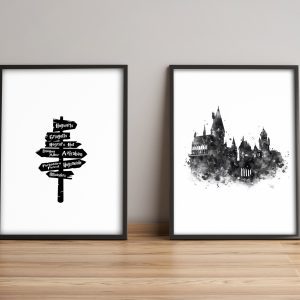 ASIR Obraz na MDF s rámem 2ks HARRY POTTER