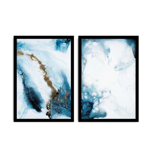 ASIR Obraz na MDF s rámem 2ks MROMOR SE ZLATOU ŽÍLOU 36 x 51 cm - Obrázek 2