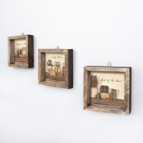 ASIR Obraz na MDF s rámem 3ks KUCHYŇSKÁ ZÁTIŠÍ 15 x 15 cm - Obrázek 2