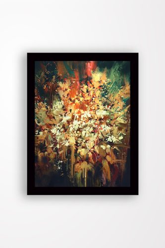 ASIR Obraz na MDF s rámem BAREVNÉ NEURČITÉ KVĚTY 41 x 56 cm - Obrázek 2